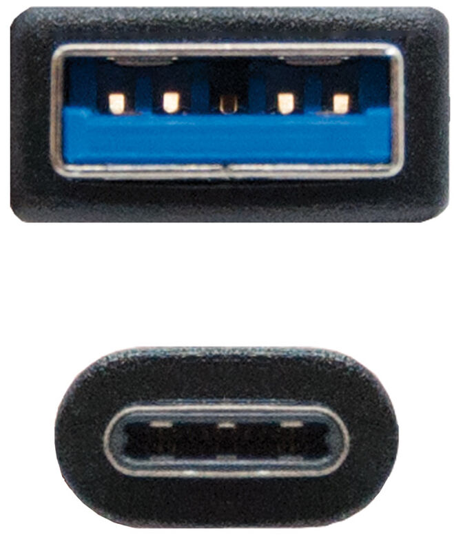 Cabo USB 3.1 Gen2 10Gbps 3A Nanocable USB-C/M > USB-A/M 2 M Preto image number 2