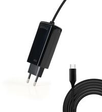 Carregador de Port&aacute;til GaN Tooq USB-C PD 65W Preto