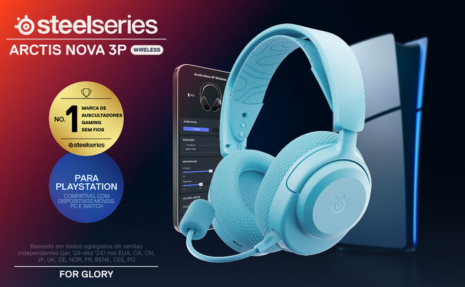 Headset Steelseries Arctis Nova 3P Wireless/Bluetooth Aqua image number 9