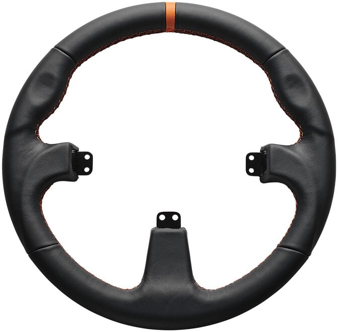Volante para Buttonplate Asetek SimSports GT Rim - Round - Couro Preto image number 0