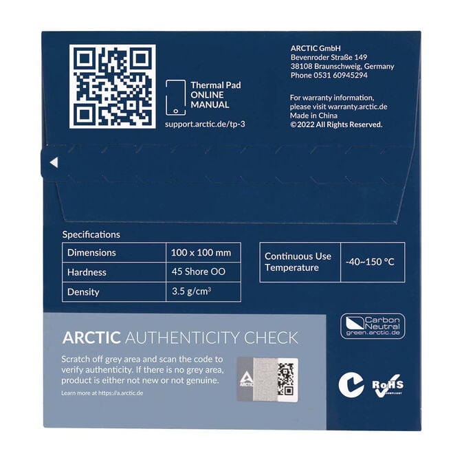 Thermal Pad Arctic TP-3 100 x 100 x 1.5 mm image number 4