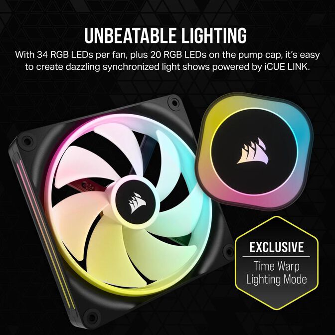 Water Cooler CPU Corsair iCUE LINK H170i RGB 420mm Preto image number 11