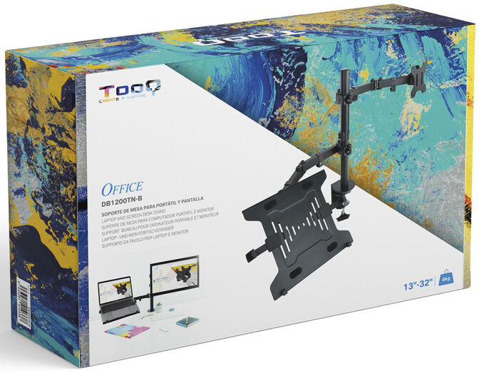 Suporte de Mesa Tooq Duplo Tilt 13" a 32" Max. 8Kg (Monitor) / 4.5Kg (Port&aacute;til) image number 6