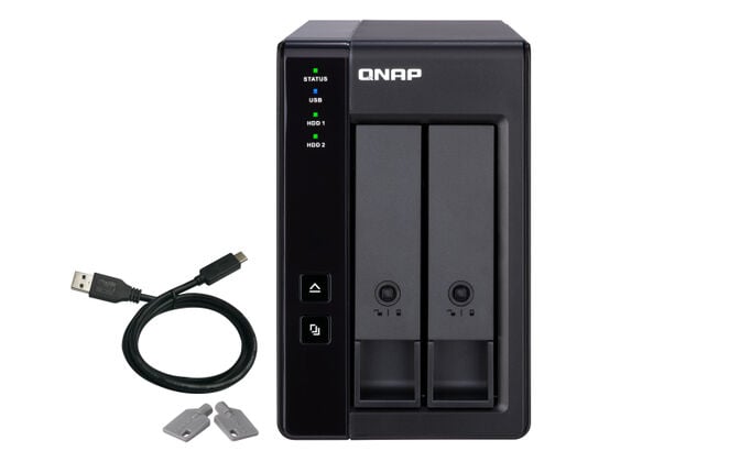 Unidade de Expans&atilde;o NAS QNAP TR-002 - 2 Ba&iacute;as - USB Type C image number 1