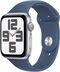 Smartwatch Apple Watch SE (2024) GPS 44mm Alum&iacute;nio Prateado c/ Bracelete Desportiva Azul Denim - M/L