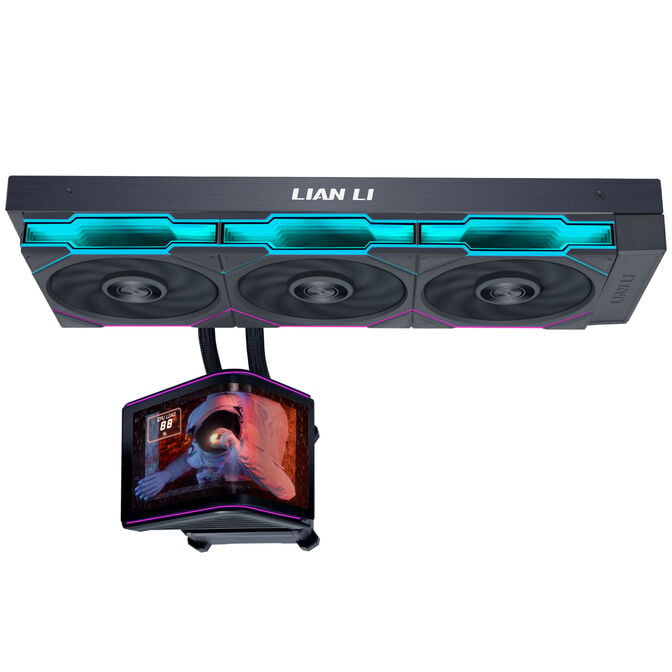 Water Cooler CPU AIO Lian Li HydroShift II OLED Curved 360TL Preto - 360mm image number 1