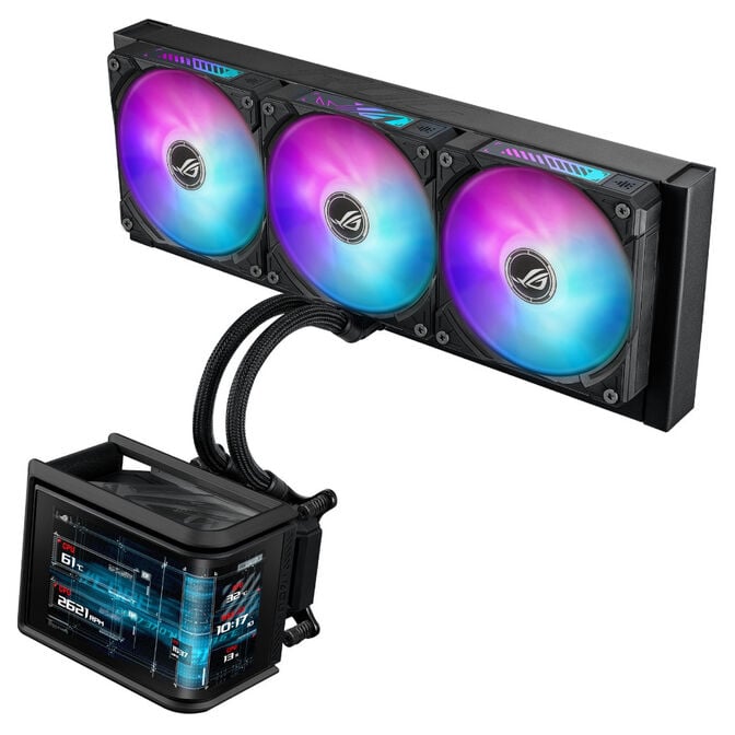 Water Cooler CPU ASUS ROG Ryuo IV SLC 360mm ARGB Preto image number 3