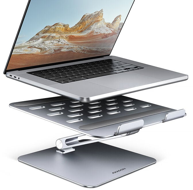 Suporte Elevat&oacute;rio AXAGON STND-LQ  para Port&aacute;teis Regul&aacute;vel Aluminio image number 0