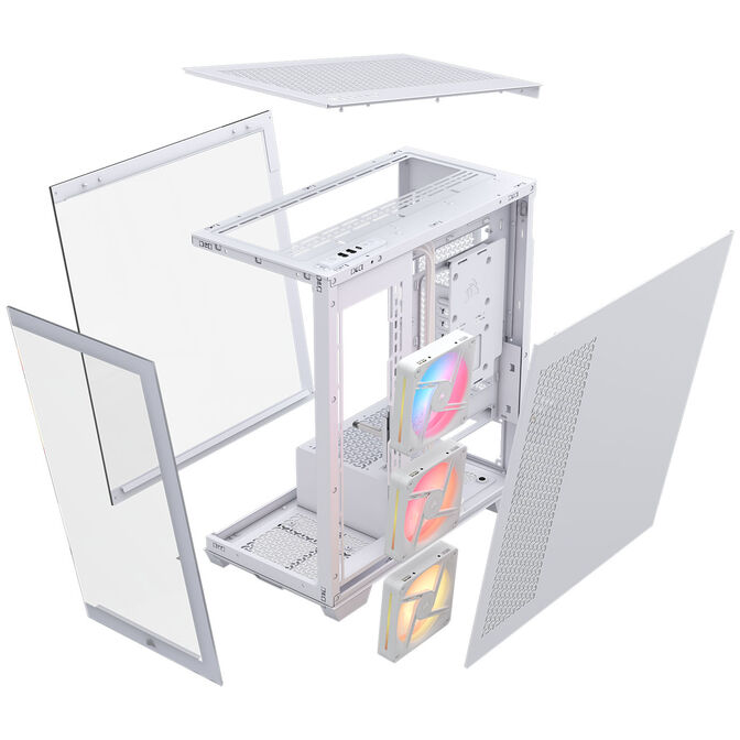 Caixa E-ATX Corsair 3500X LXR Link RGB Branca Vidro Temperado image number 17
