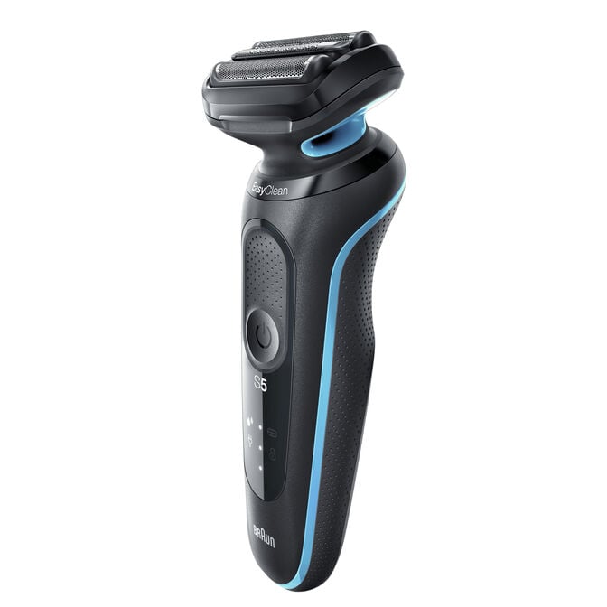 M&aacute;quina de Barbear Braun Series 5 50-M1000s Preto/Azul image number 2