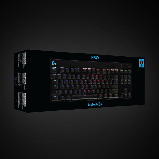 Teclado Logitech G PRO RGB Lightsync GX Blue Clicky Preto (US) image number 7