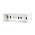 Caixa de liga&ccedil;&otilde;es multim&eacute;dia de parede Nanocable VGA + 2x HDMI + JACK 3,5 mm + 1x USB-C 10G + 1x USB-B 2.0 + 1x USB-A 3.0 + 1x RJ45 Cat.6A STP Branca image number null