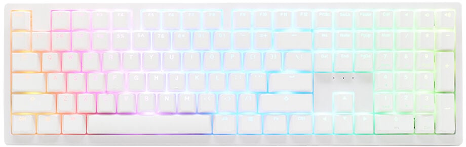 Teclado Mec&aacute;nico Ducky Zero 6108 100% Pure White RGB Wireless MX2A-Brown (ES)