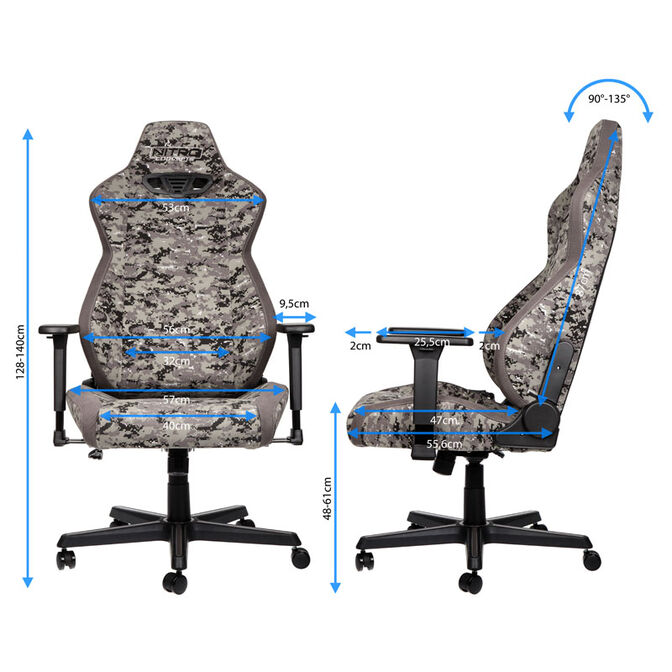 ** B Grade ** Cadeira Nitro Concepts S300 Gaming Urban Camo image number 1