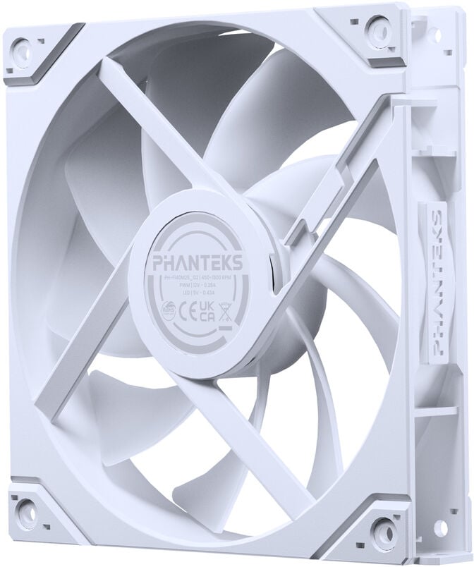 Ventoinha Phanteks M25&nbsp;Gen2&nbsp;140mm PWM Fan DRGB Branco image number 1