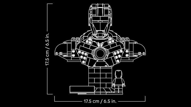 LEGO Marvel: Busto do Iron Man Mark 4, 436 Pe&ccedil;as (76327) image number 3