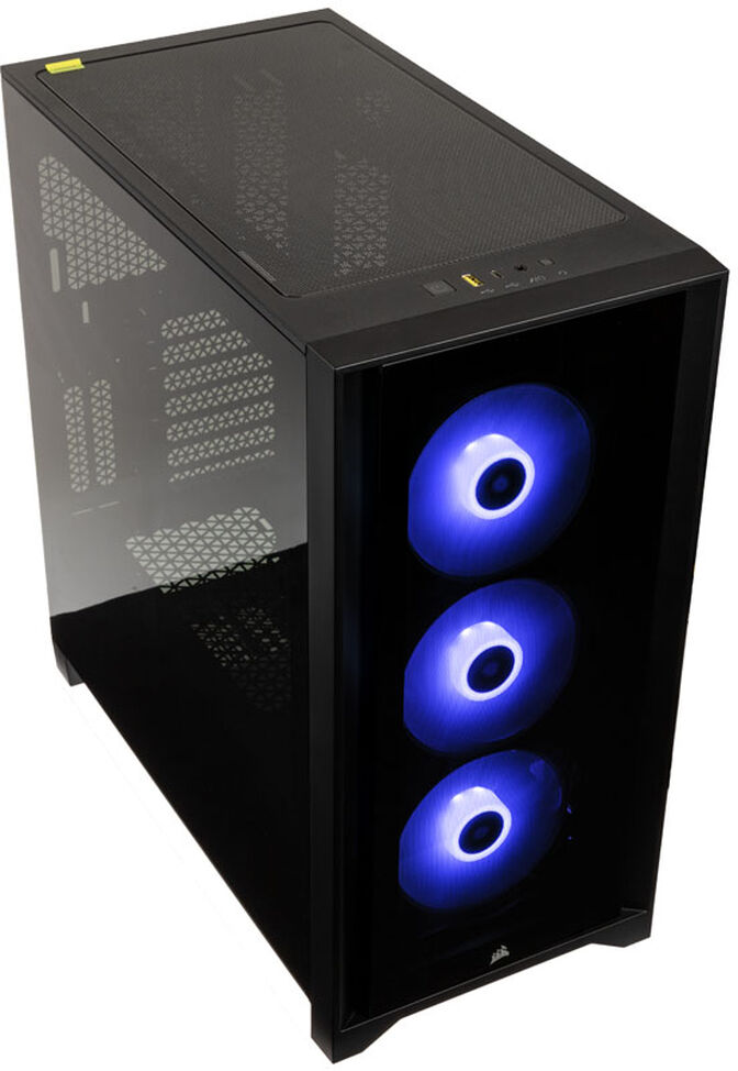 Caixa E-ATX Corsair iCUE 4000X RGB Preto Vidro Temperado image number 1