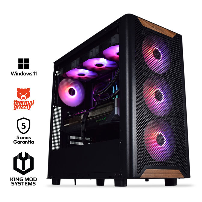 Computador King Mod Gamer-PC Ryzen 7 9800X3D 32GB DDR5 2TB RTX 5070 Ti WiFi W11 V2 Bonus