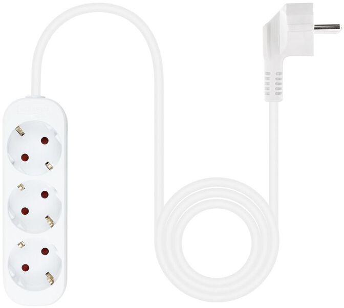 R&eacute;gua Nanocable 3 Tomadas 1.4 M Branco image number 1