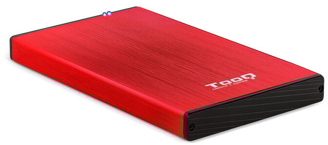 Caixa HDD Tooq 2.5" SATA (9,5mm) USB 3.0/3.1 Gen 1 Vermelho Metalizado image number 0