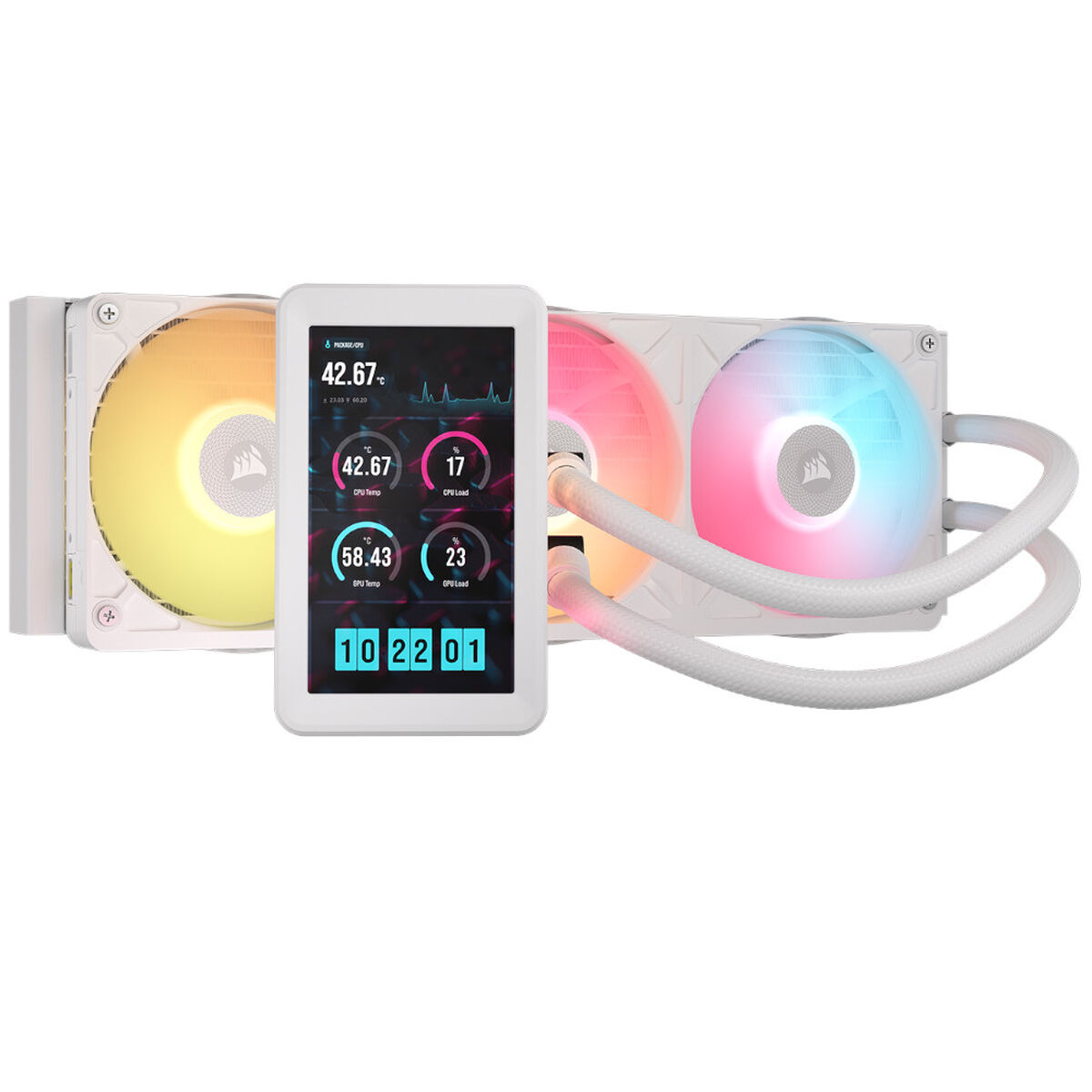 Water Cooler CPU Corsair iCUE LINK TITAN II 360 RX RGB LCD 360mm Branco