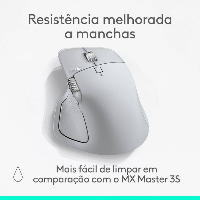 Rato &Oacute;ptico Logitech MX Master 4 Advanced Wireless 8000DPI Offwhite image number 14