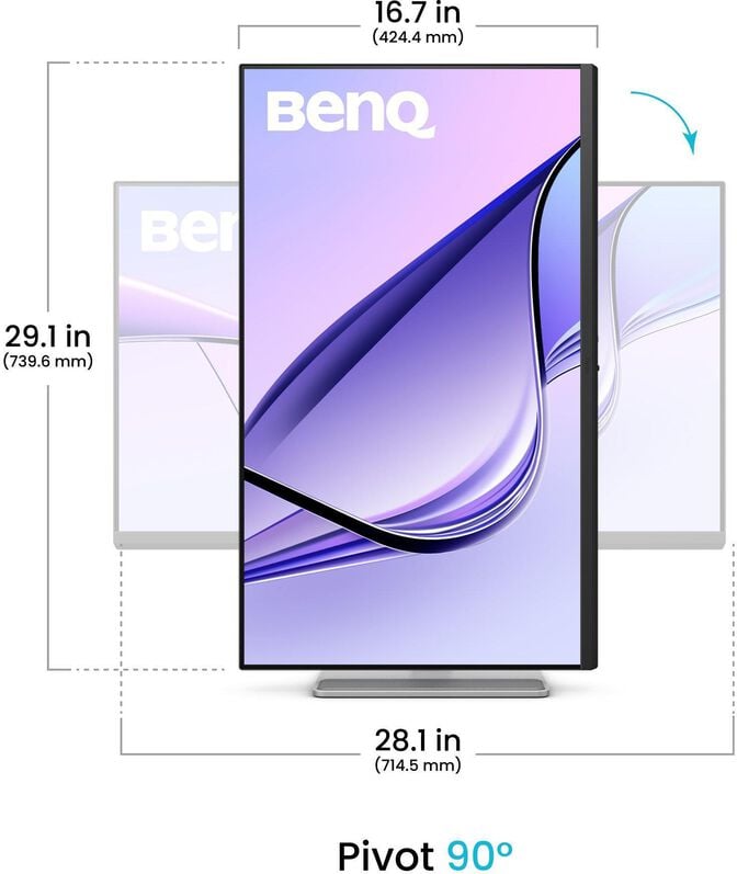 Monitor BenQ MacBook 31.5" MA320U IPS 4K 60Hz P3 MacBook Pro e MacBook Air USB-C (90W) Display HDR600 image number 2