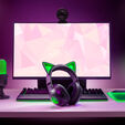 Headset Razer Kraken Kitty V2 BT Wireless/Bluetooth Preto image number null