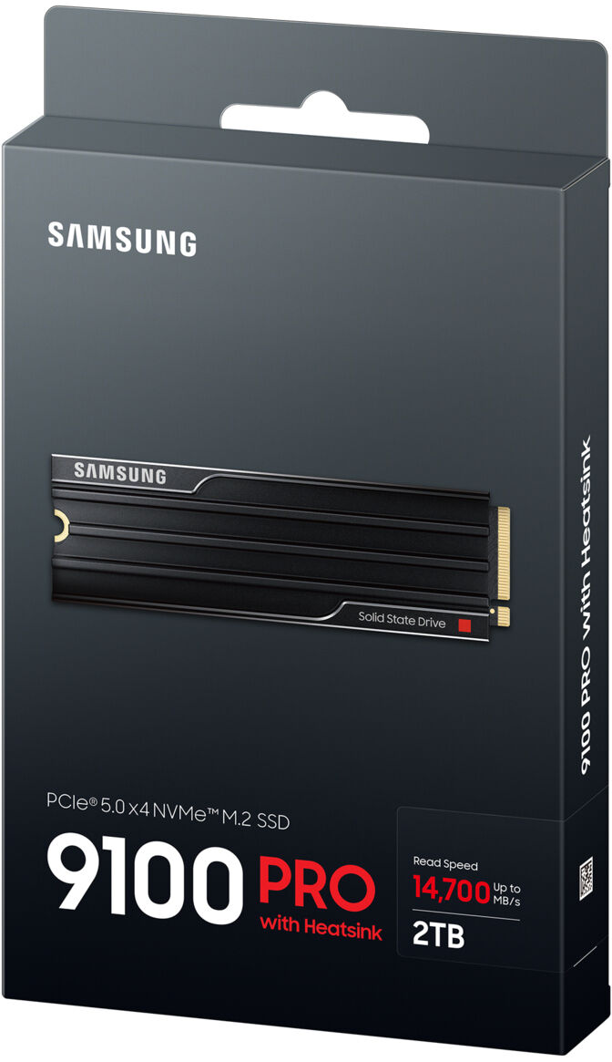 SSD Samsung 9100 Pro 2TB Heatsink Gen5 M.2 NVMe (14700/13300MB/s)