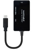 Adaptador Nanocable USB-C > HDMI / DVI / VGA 20 CM Preto image number null