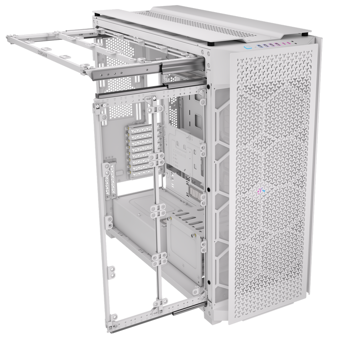 Caixa E-ATX Corsair 9000D RGB Airflow Branca Vidro Temperado image number 3