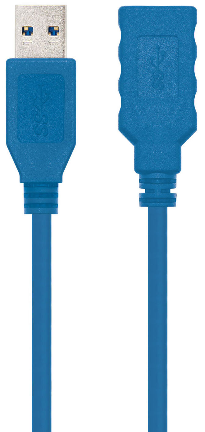 Cabo USB 3.0 Nanocable USB-A M/F 2 M Azul image number 1