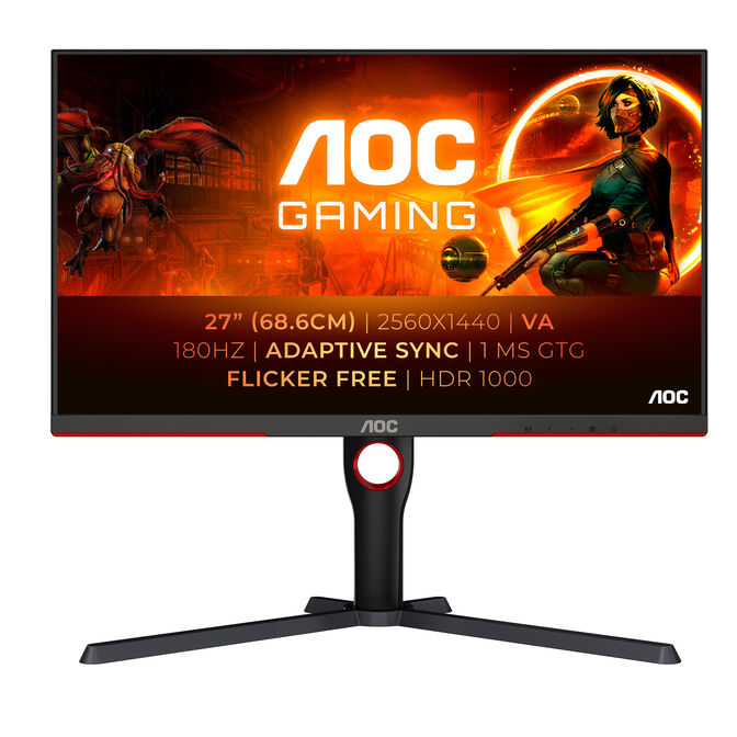 Monitor AOC Gaming 27" Q27G3XMN Mini-LED QHD 180Hz 1ms HDR100 Freesync Premium Pro image number 0