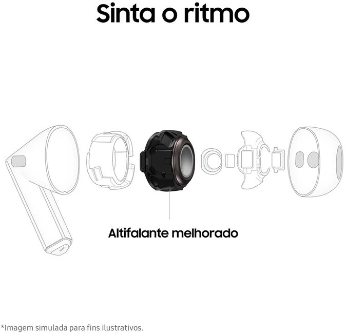 Earbuds Samsung Galaxy Buds 3 Bluetooth Branco image number 3