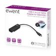Adaptador Gigabit Ewent USB-C 3.1 Gen 1 Macho > SATA 2.5" Macho Preto image number null