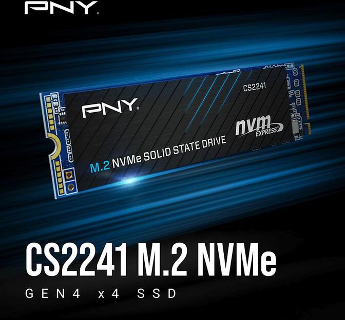 SSD PNY CS2241 500GB Gen4 M.2 NVMe (4700/1700MB/s) image number 1