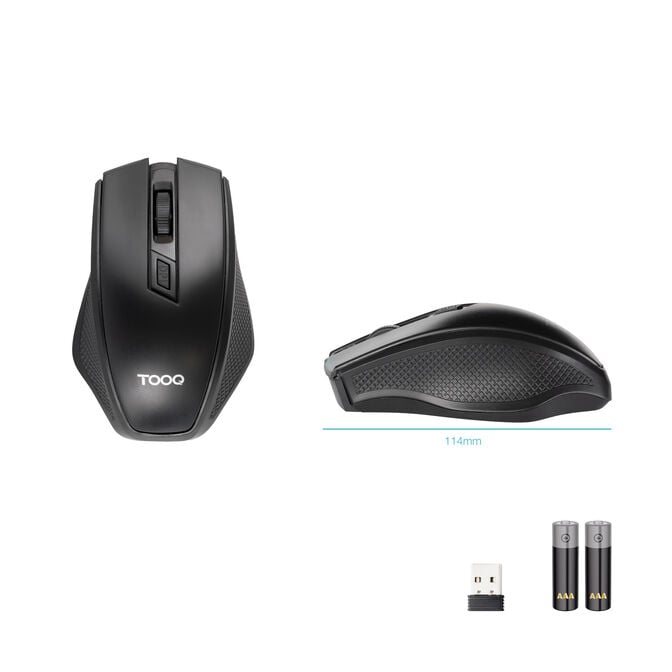 Rato Tooq TQMW-1102-B Bluetooth 1600DPI Preto image number 2
