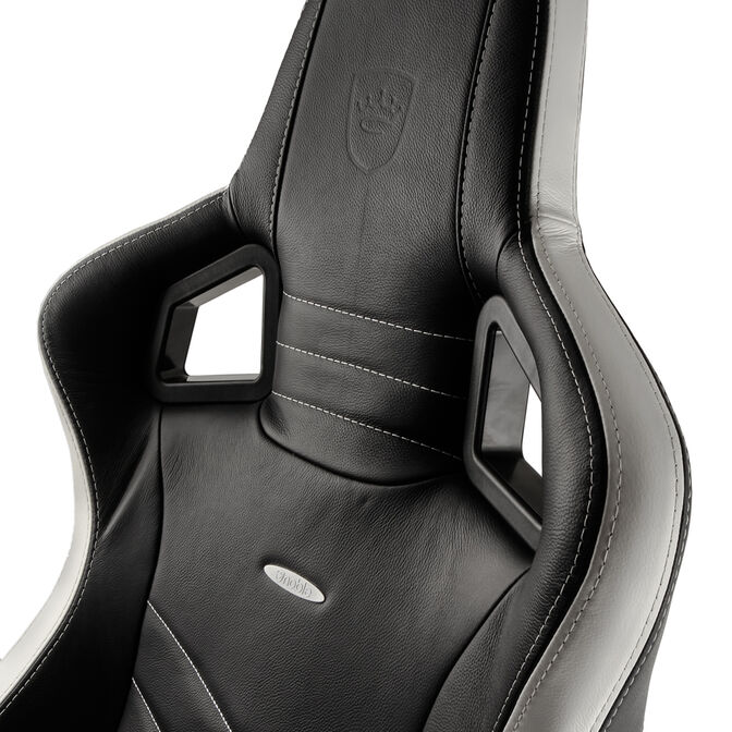 Cadeira noblechairs EPIC Real Leather - Preto / Branco / Vermelho image number 16
