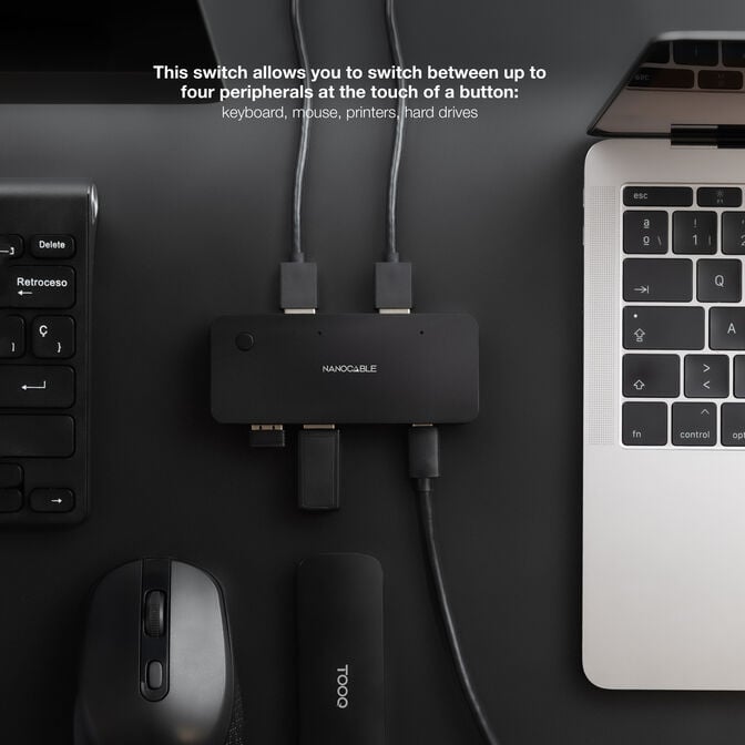 Switch Comutador Nanocable 2x USB 3.0 a 2xUSB-A 3.0 + 2x USB-C 3.0 image number 3