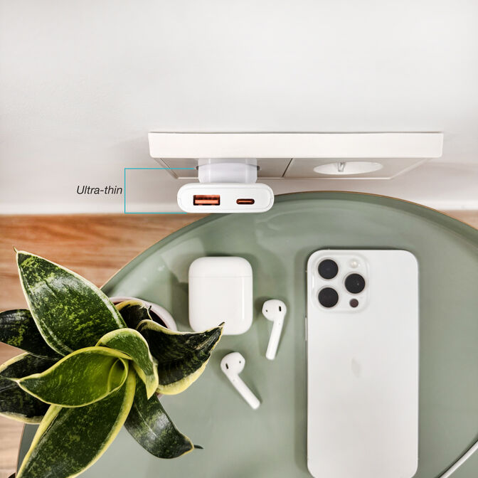 Carregador Tooq GaN USB-C/PD+USB-A/QC 65W, Branco image number 6