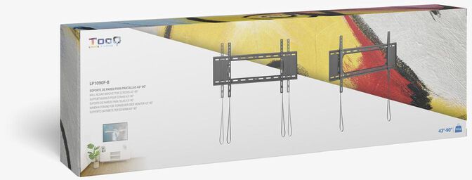 Suporte de Parede Tooq 43" a 90" Max. 80Kg Preto image number 6