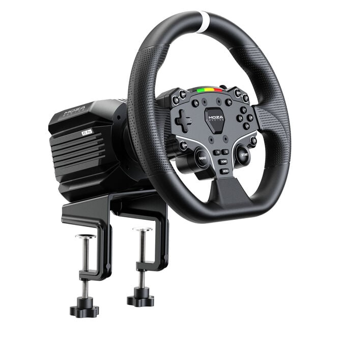 Conjunto MOZA Racing R5 Pro ( Base Volante Direct Drive R5 Pro + Volante ES + Pedais SR-P Lite2 + Suporte de Mesa R5) image number 4