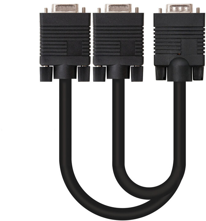 Cabo Bifurcador SVGA Nanocable VGA/M-2xVGA/F 45 CM Preto image number 0