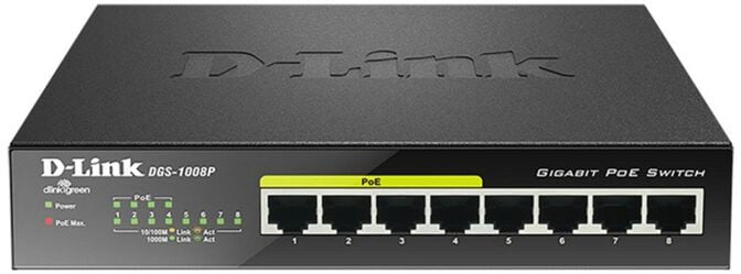 Switch D-Link DGS-1008P 8 Portas (4 x POE) + 68W Power Budget image number 0