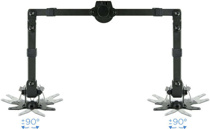 Suporte de Mesa Tooq Duplo Tilt e Girat&oacute;rio e Altura Ajust&aacute;vel 13" 32" 8Kg p/Bra&ccedil;o Preto image number 3