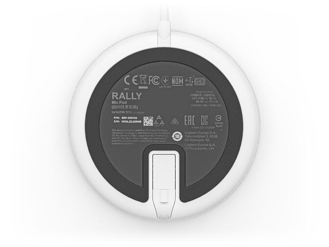 Microfone Logitech Rally Mic Pod Branco image number 3