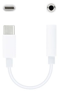 Cabo Conversor de &Aacute;udio Nanocable USB-C/M Jack 3.5/F 11 CM Branco