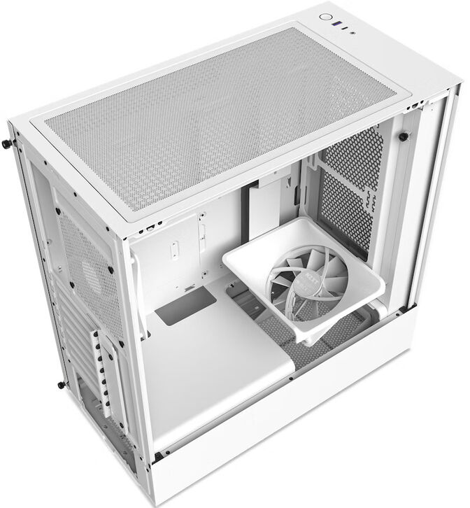 Caixa ATX NZXT H5 Flow Branca Vidro Temperado image number 2