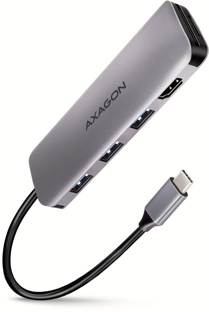 HUB USB-C AXAGON HMC-HCR3A 3x USB-A + HDMI + SD/microSD, USB-C 3.2 Gen image number 0
