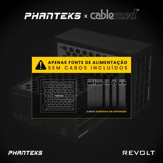 Fonte Modular Phanteks Revolt ATX 3.0 PCIe 5.0 1000W Platinum Preta (Sem Cabos Inclu&iacute;dos) image number 9